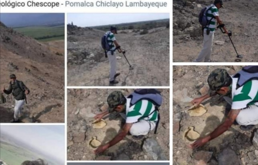 Con detector de metales saquean sitios arqueológicos en Lambayeque