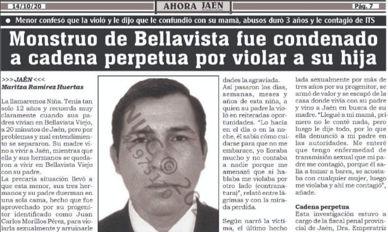 Lo condenan a cadena perpetua por violar a su hija de 12 años