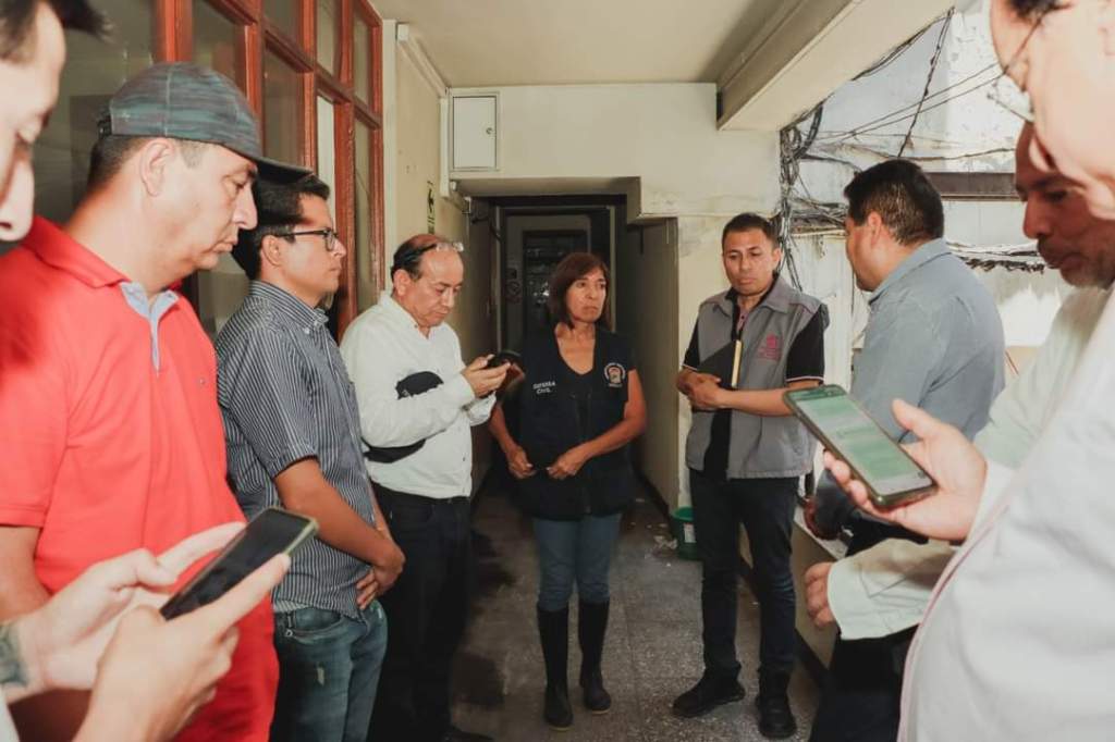 Autoridades regionales y técnicos de infraestructura del Poder Judicial inspeccionaron local siniestrado de Corte de&nbsp;Lambayeque